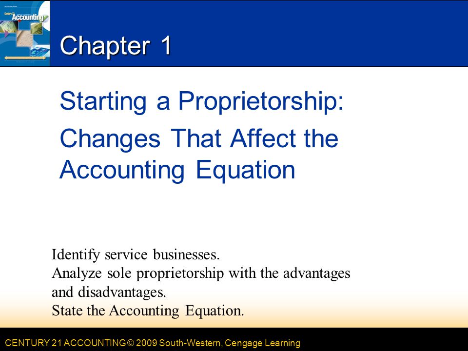 Starting a Proprietorship: Changes That Affect the Accounting Equation