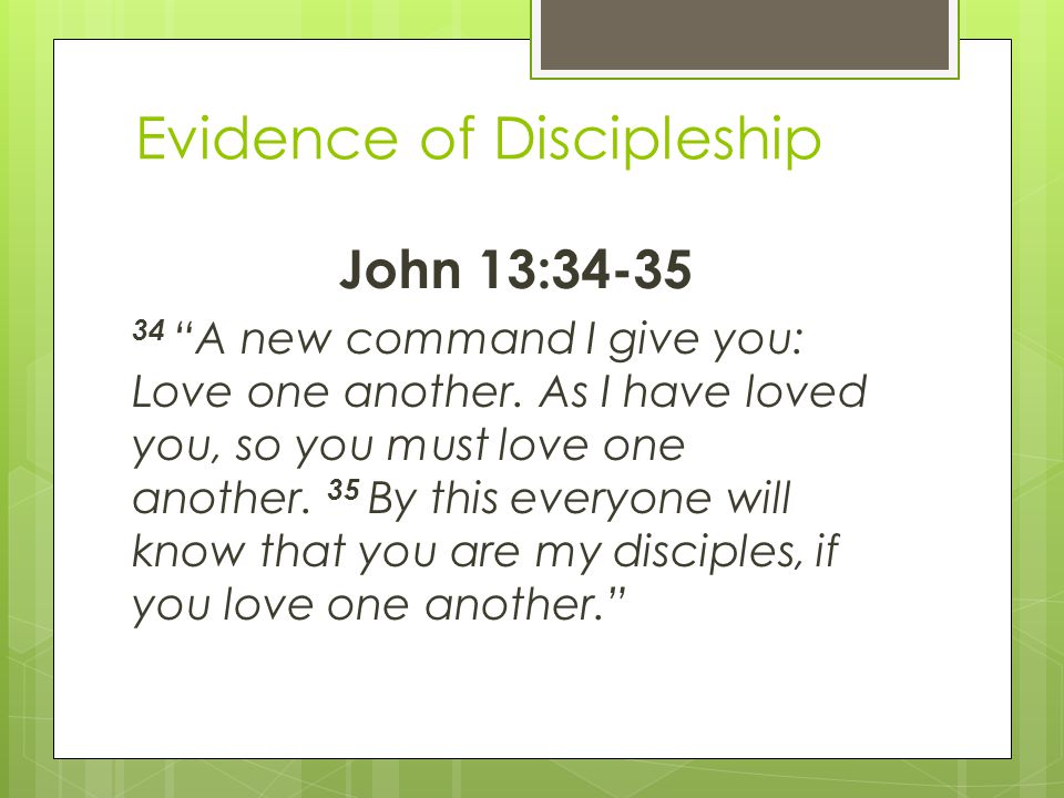 Evidence of Discipleship