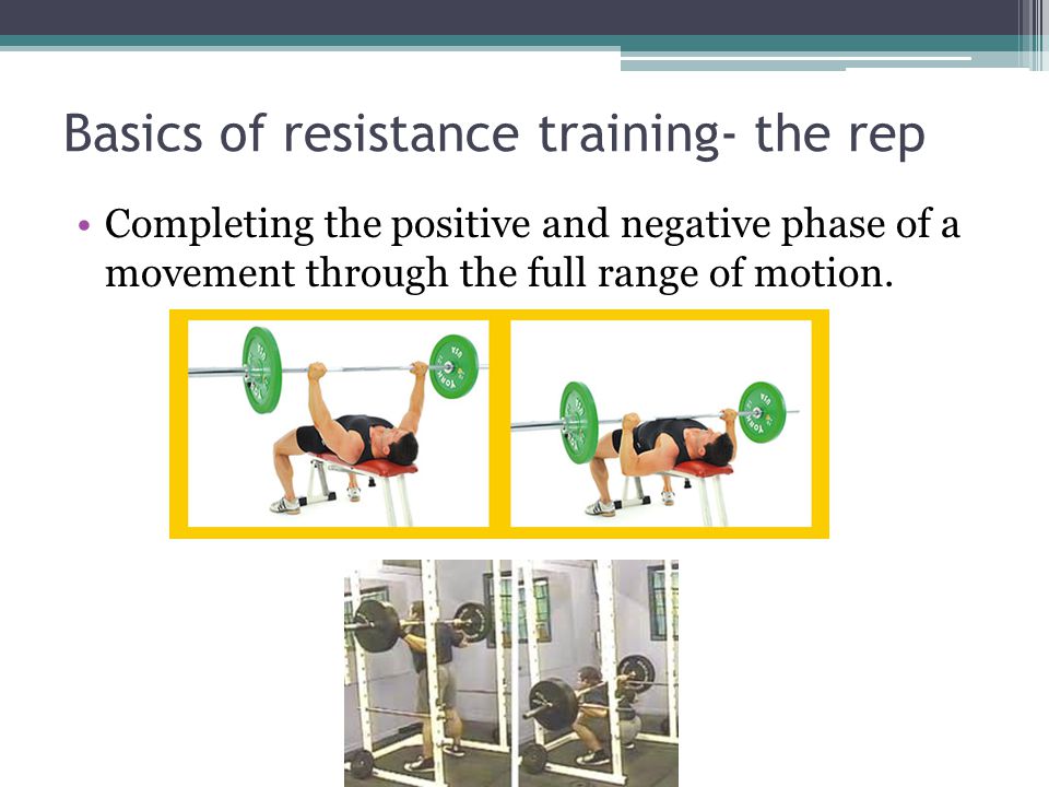 Basics of resistance training- the rep
