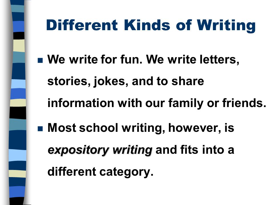 Different Kinds of Writing