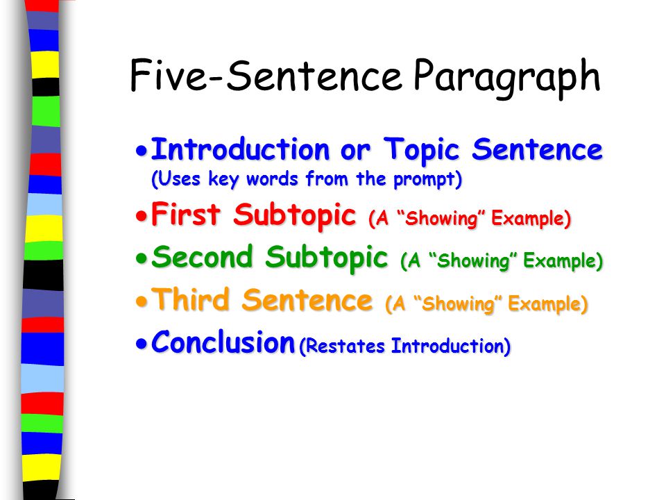 Five-Sentence Paragraph