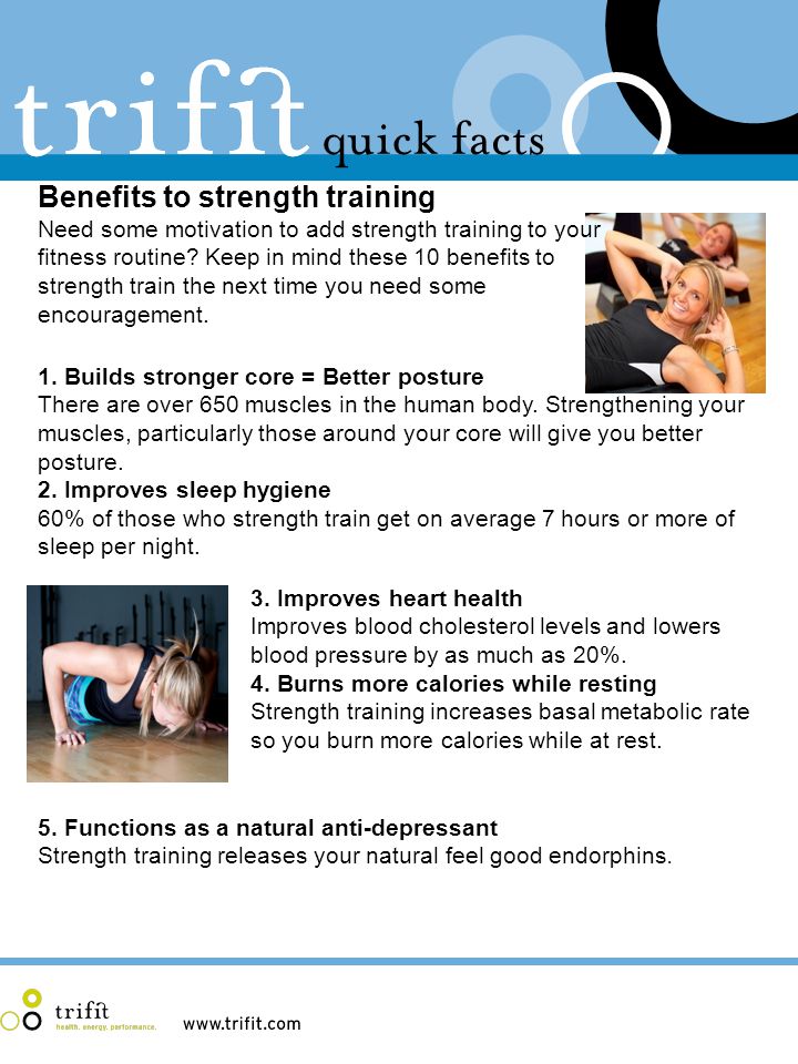 Benefits to strength training
