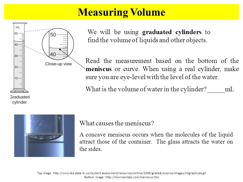 Measuring Volume We will be using graduated cylinders to find the volume of liquids and other objects.