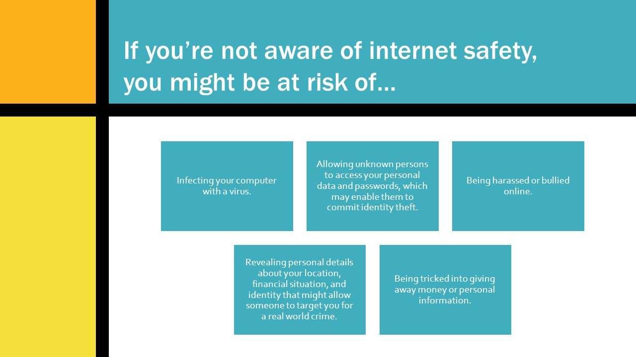If you’re not aware of internet safety, you might be at risk of…