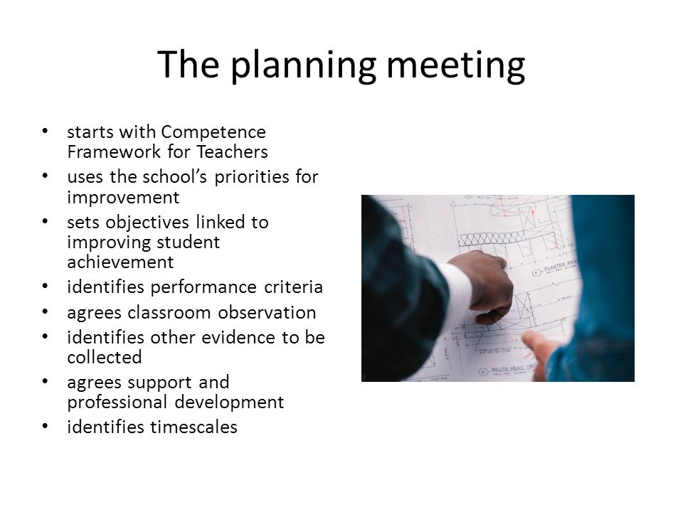 The planning meeting starts with Competence Framework for Teachers