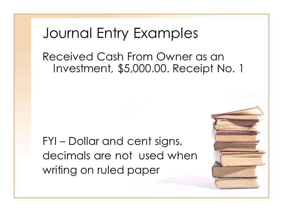 Journal Entry Examples
