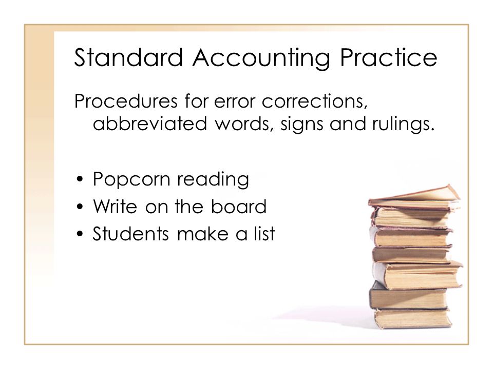 Standard Accounting Practice