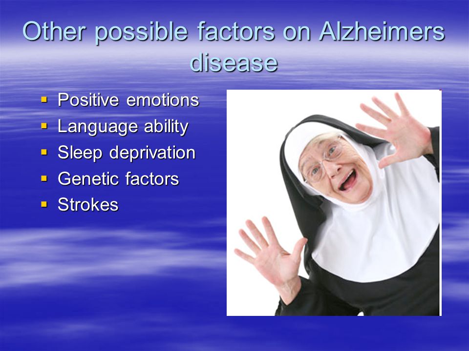 Other possible factors on Alzheimers disease