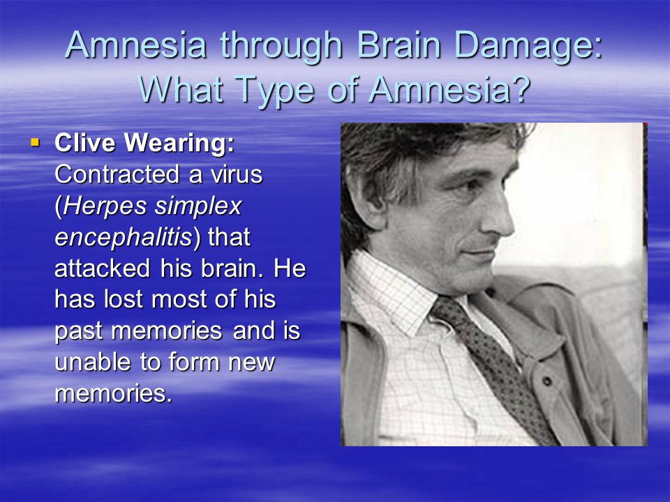 Amnesia through Brain Damage: What Type of Amnesia