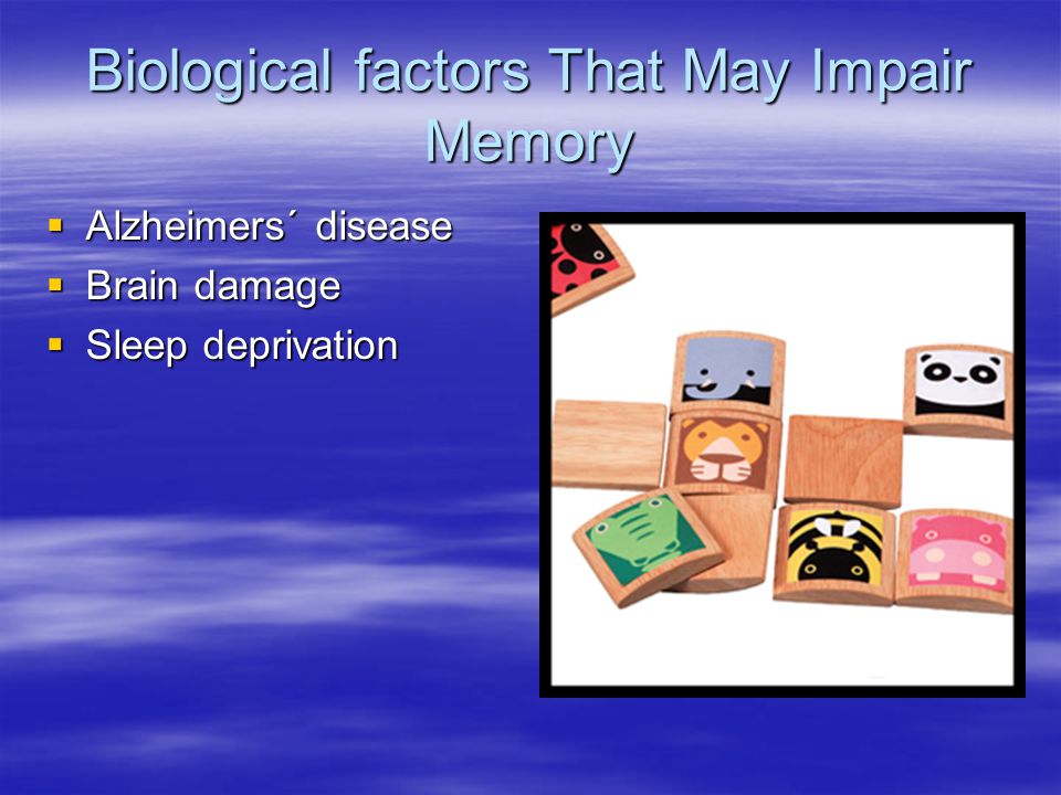 Biological factors That May Impair Memory