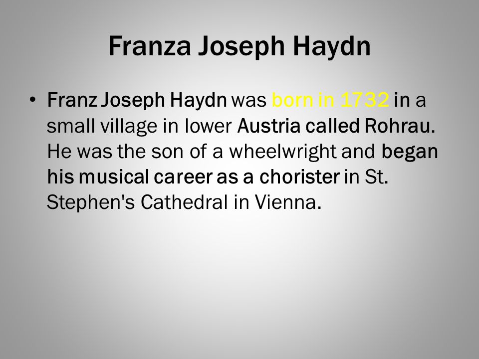 Franza Joseph Haydn