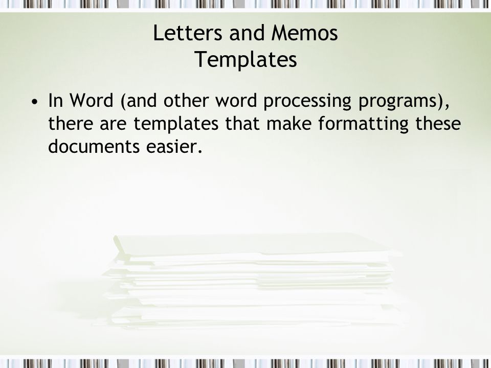 Letters and Memos Templates