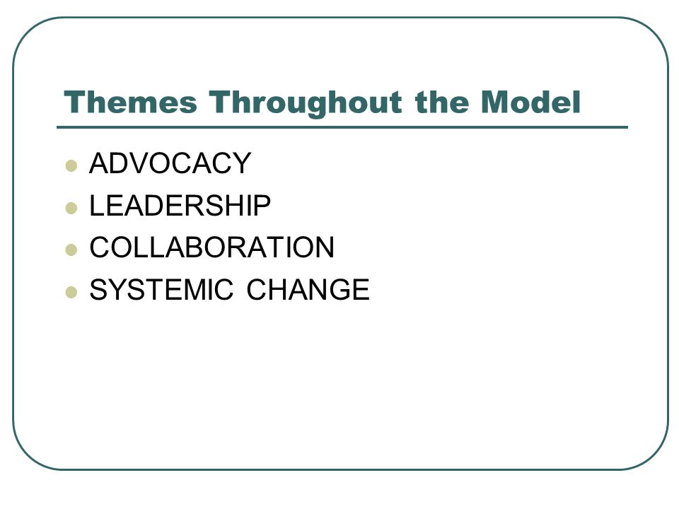 Themes Throughout the Model