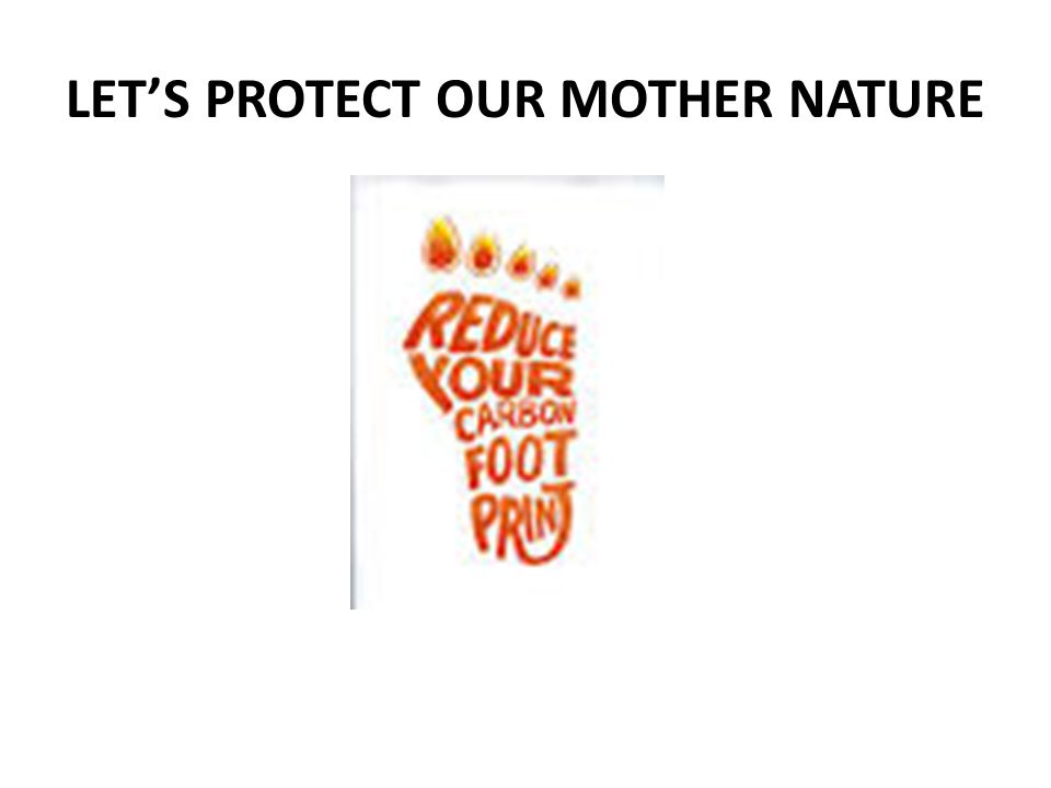 LET’S PROTECT OUR MOTHER NATURE
