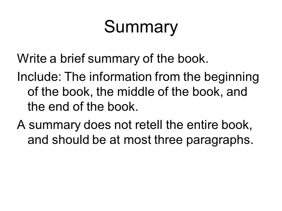 Summary Write a brief summary of the book.
