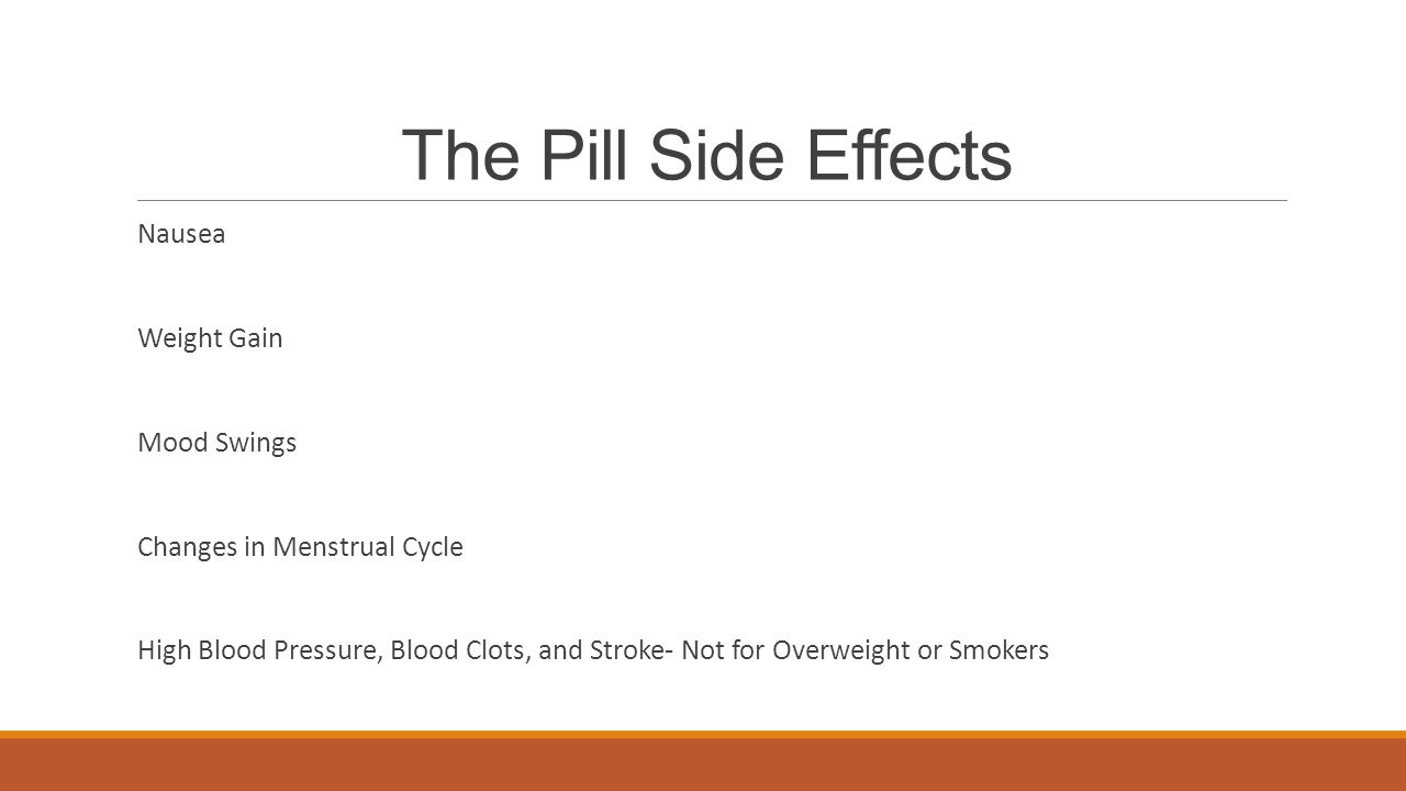 The Pill Side Effects Nausea Weight Gain Mood Swings