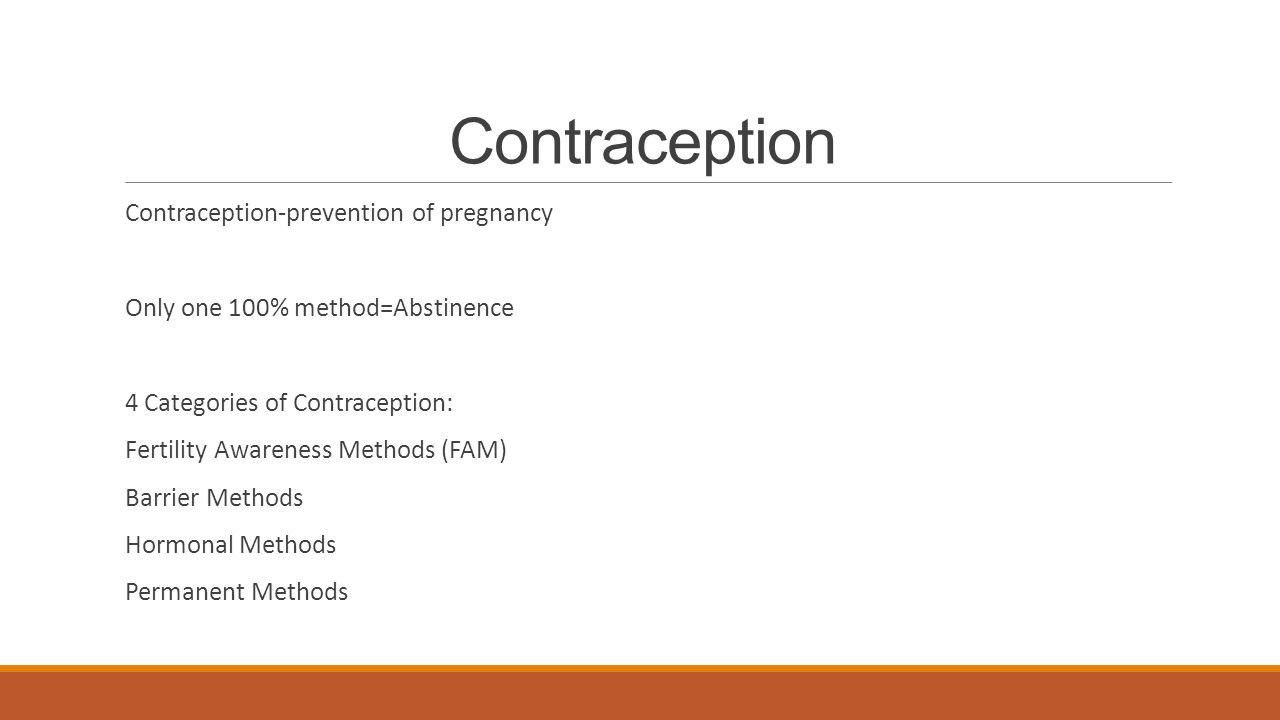 Contraception Contraception-prevention of pregnancy