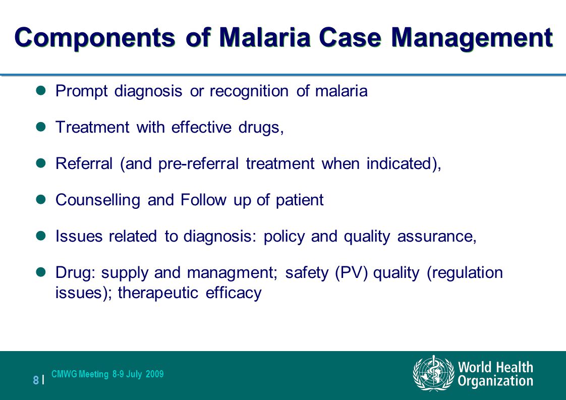 Components of Malaria Case Management
