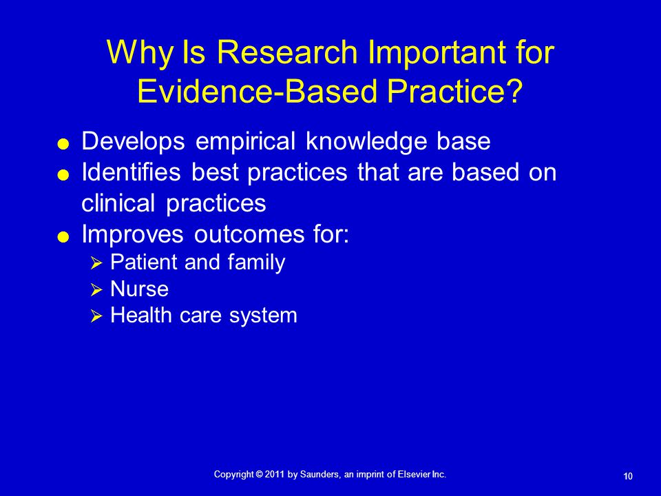 Why Is Research Important for Evidence-Based Practice