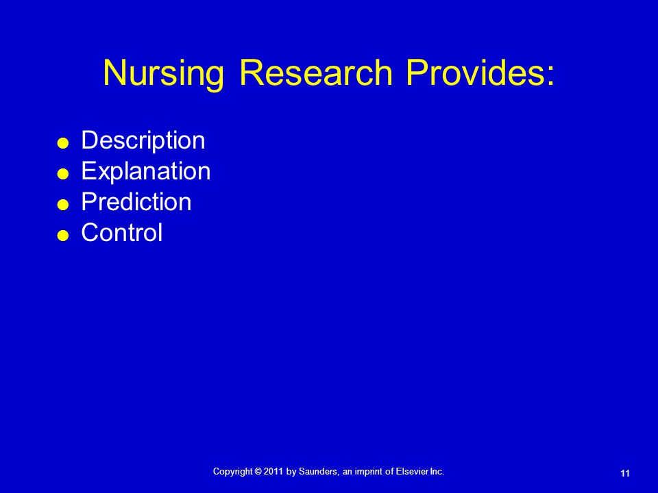 Nursing Research Provides: