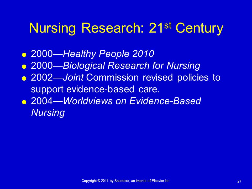 Nursing Research: 21st Century