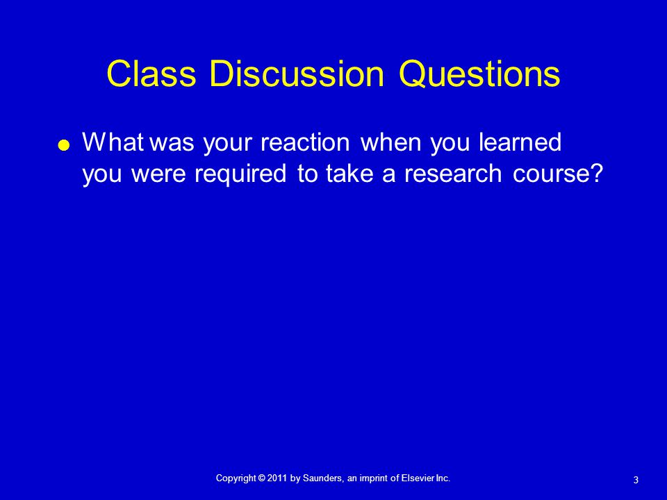 Class Discussion Questions