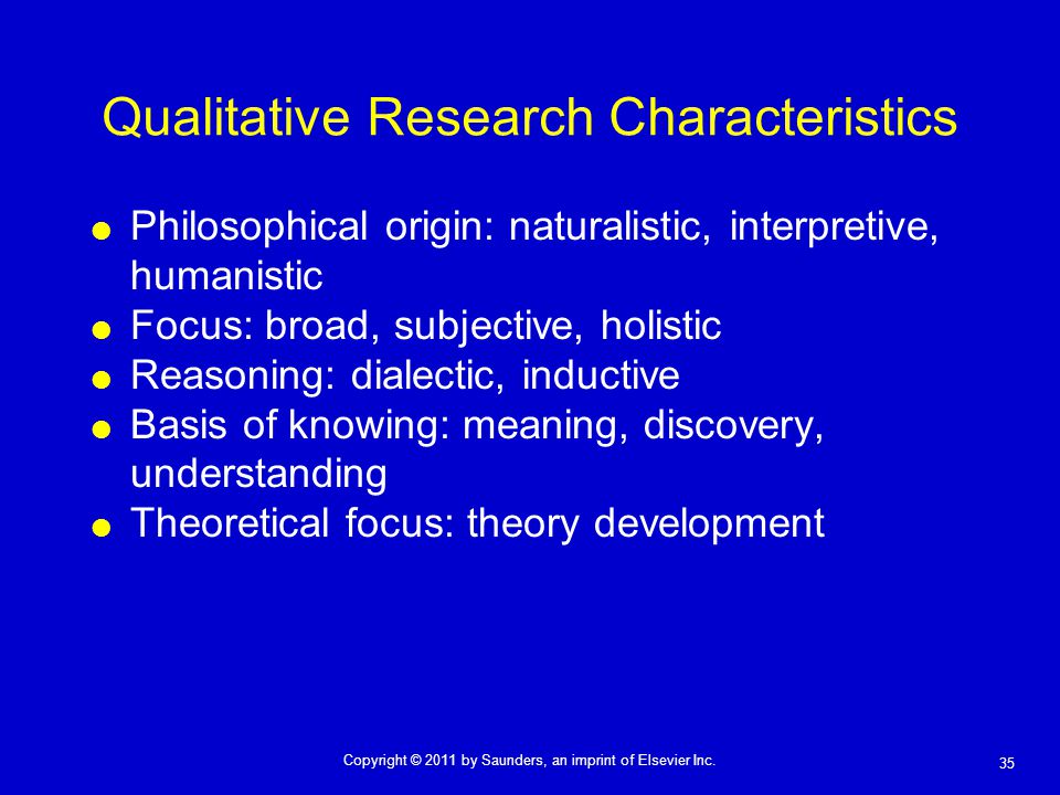 Qualitative Research Characteristics