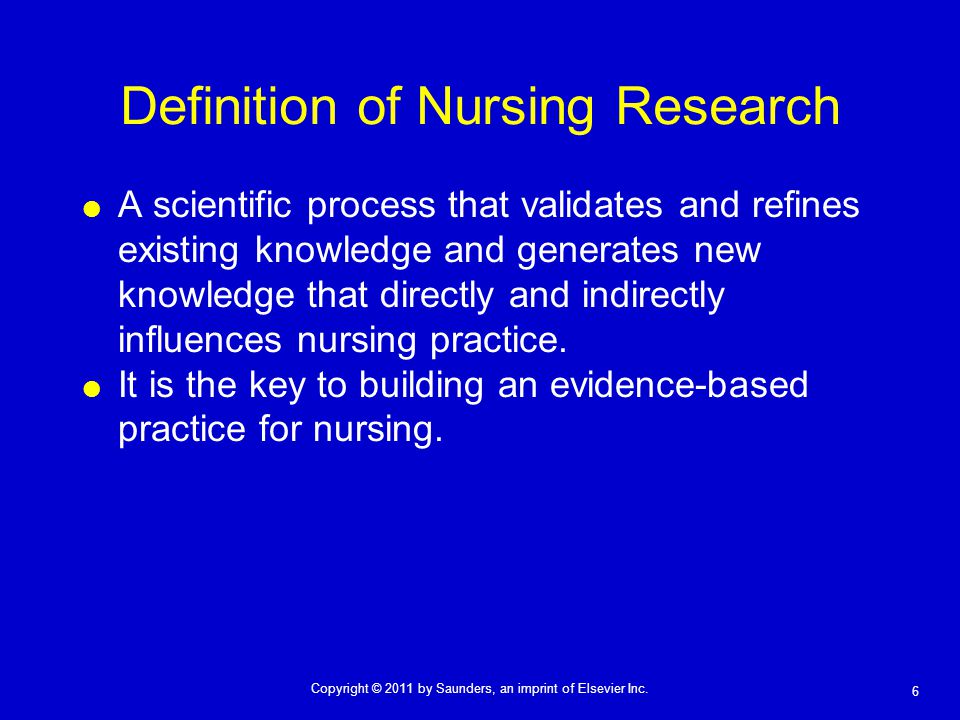 Definition of Nursing Research