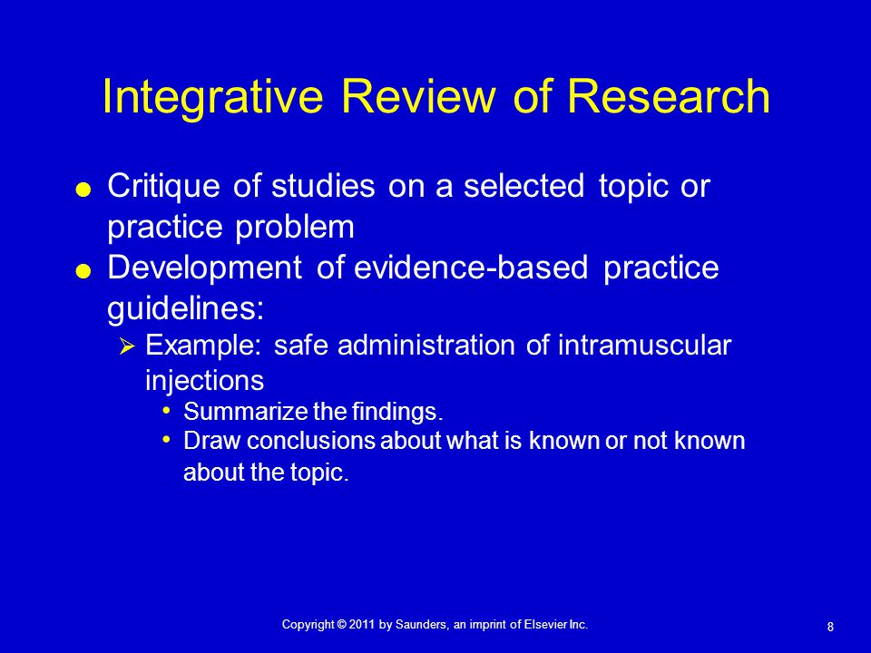 Integrative Review of Research
