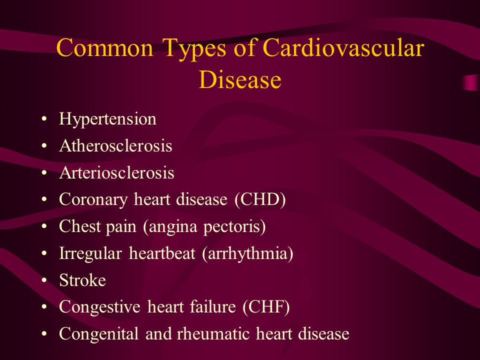 Common Types of Cardiovascular Disease
