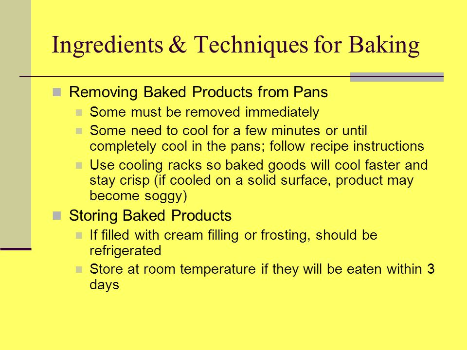 Ingredients & Techniques for Baking