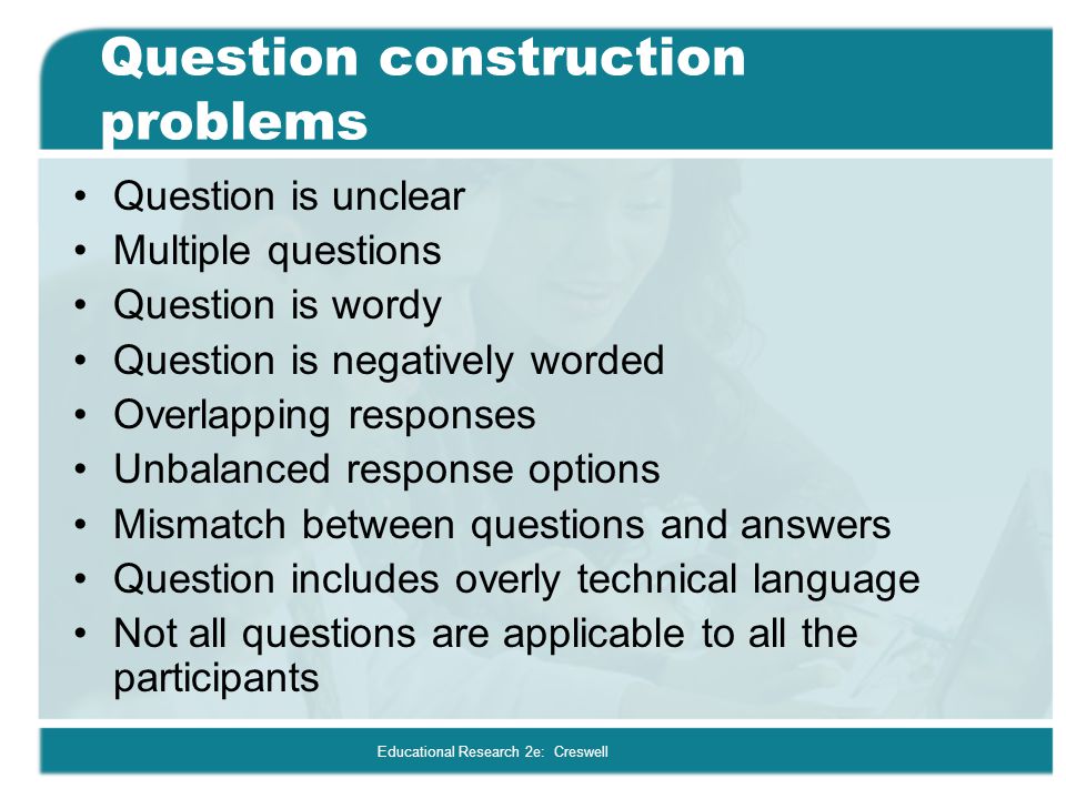 Question construction problems