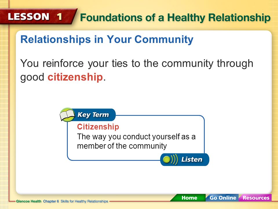 Relationships in Your Community