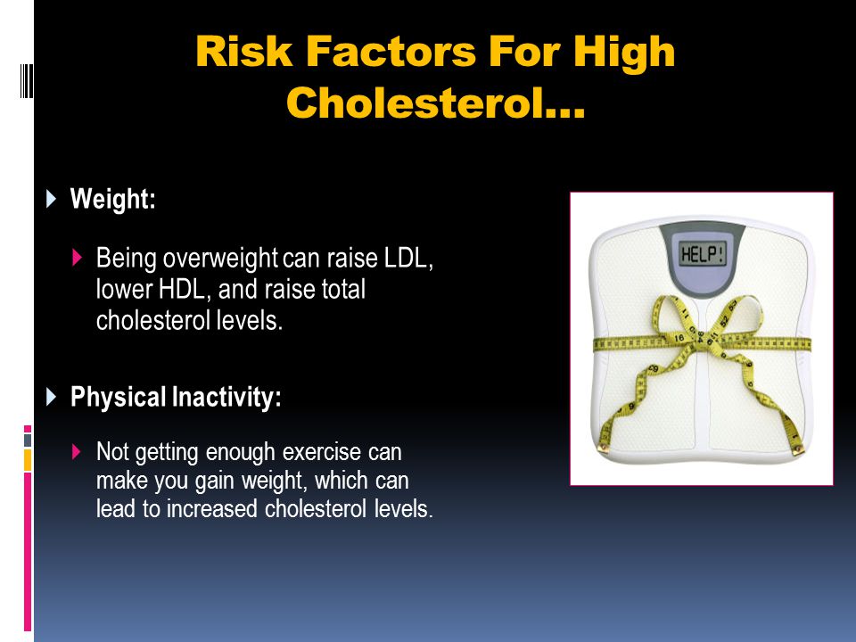 Risk Factors For High Cholesterol…