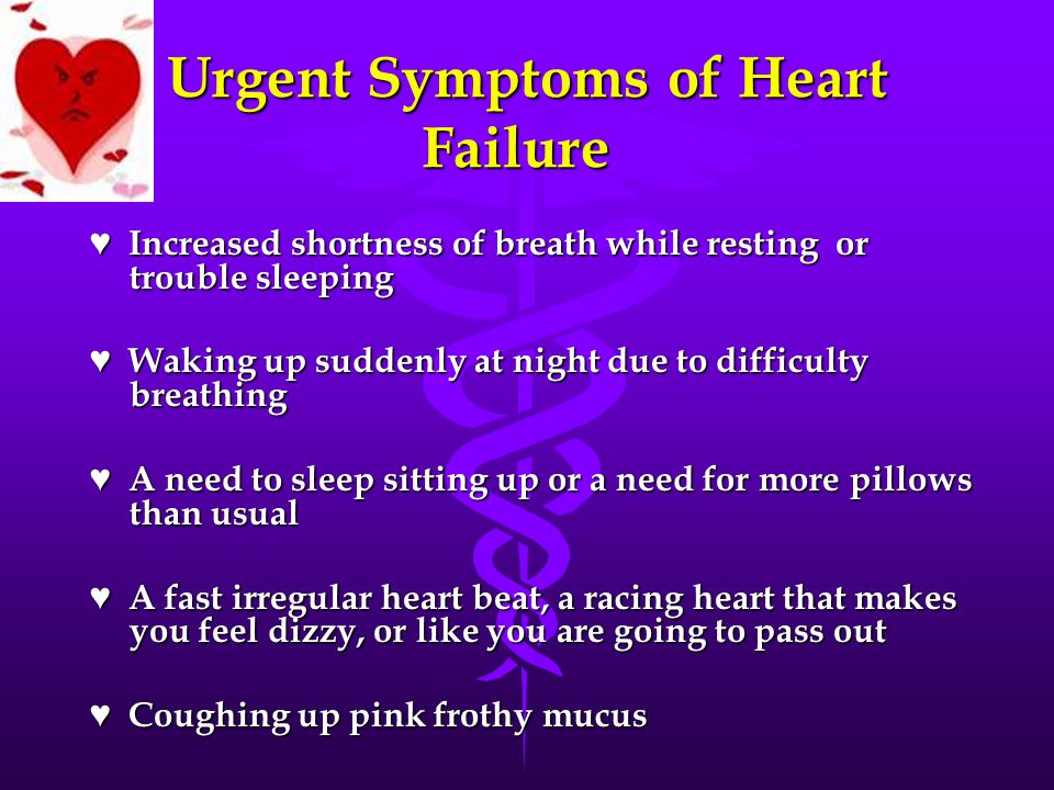 Urgent Symptoms of Heart Failure