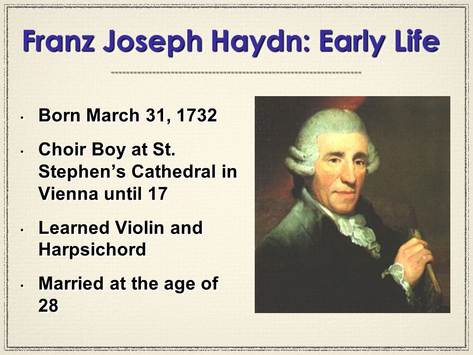 Franz Joseph Haydn: Early Life