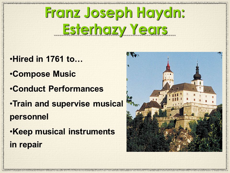 Franz Joseph Haydn: Esterhazy Years