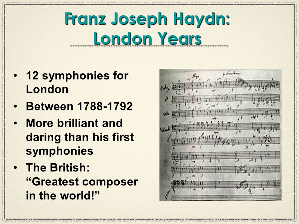 Franz Joseph Haydn: London Years