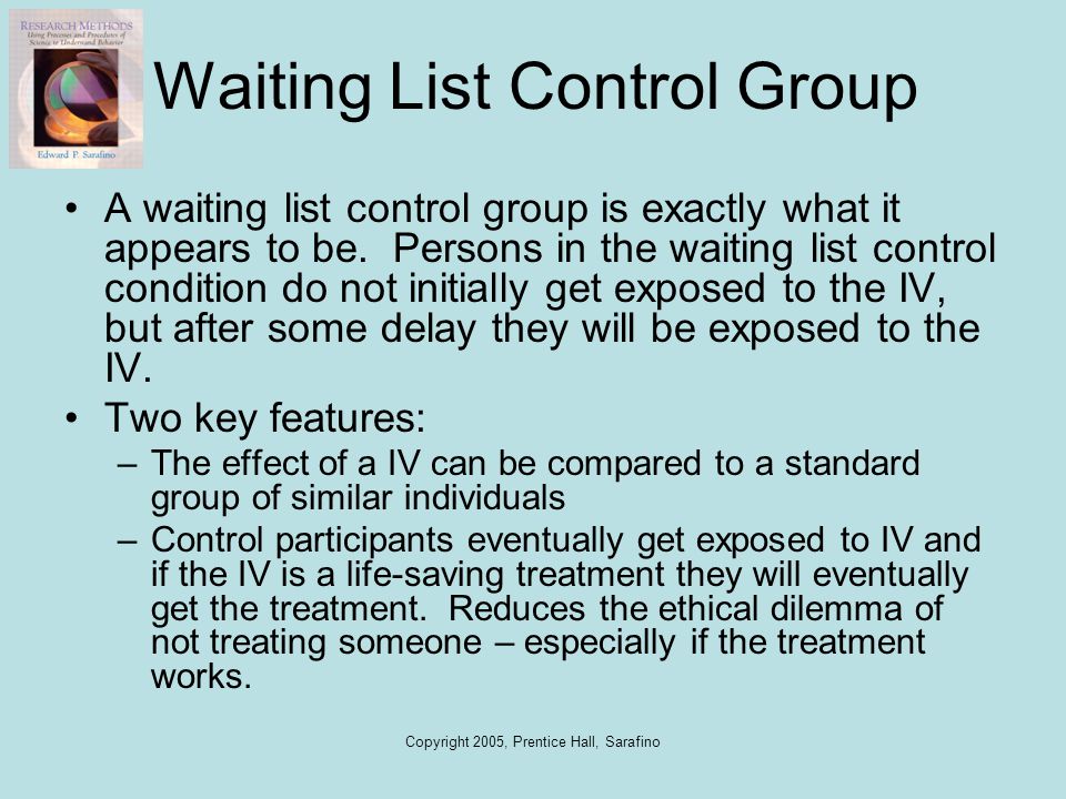 Waiting List Control Group
