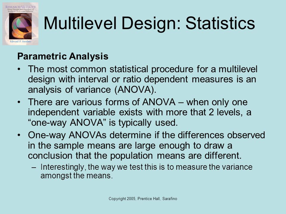 Multilevel Design: Statistics