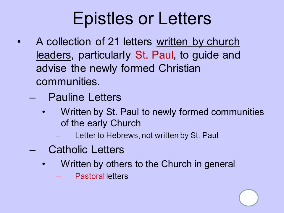 Epistles or Letters