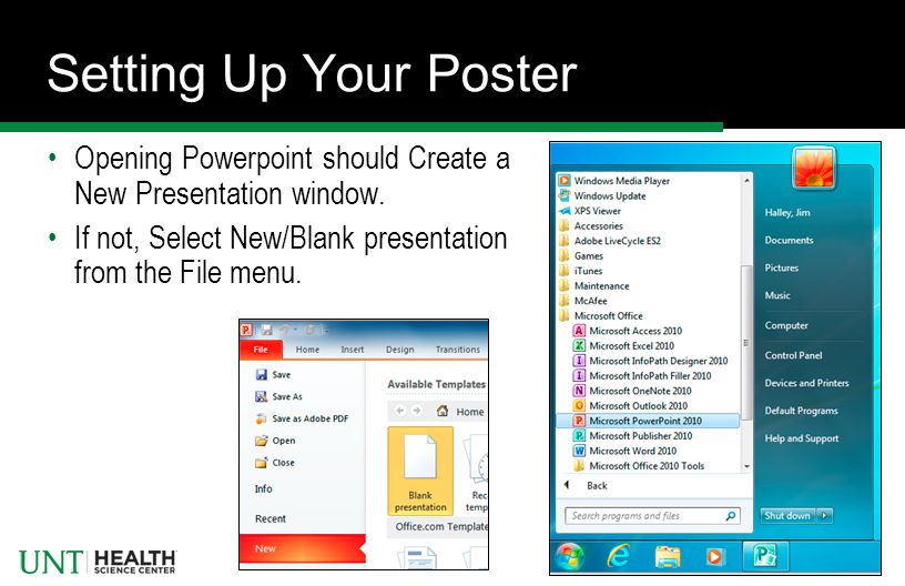 Setting Up Your Poster Opening Powerpoint should Create a New Presentation window.