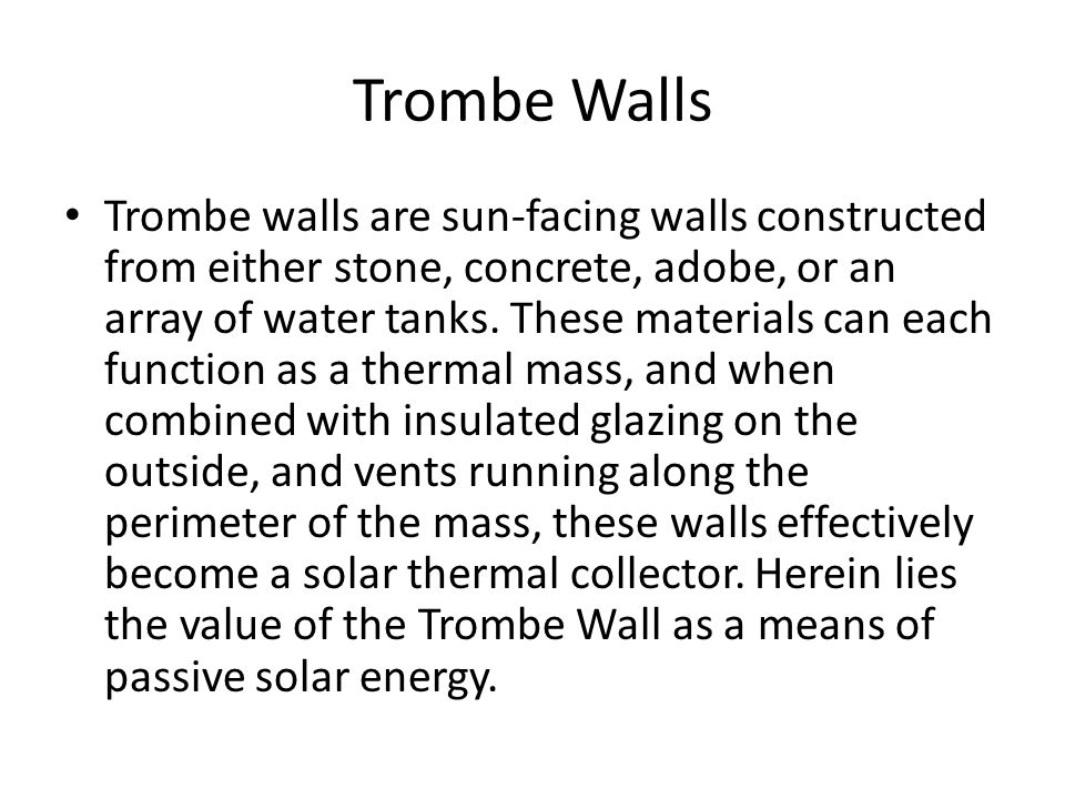 Trombe Walls