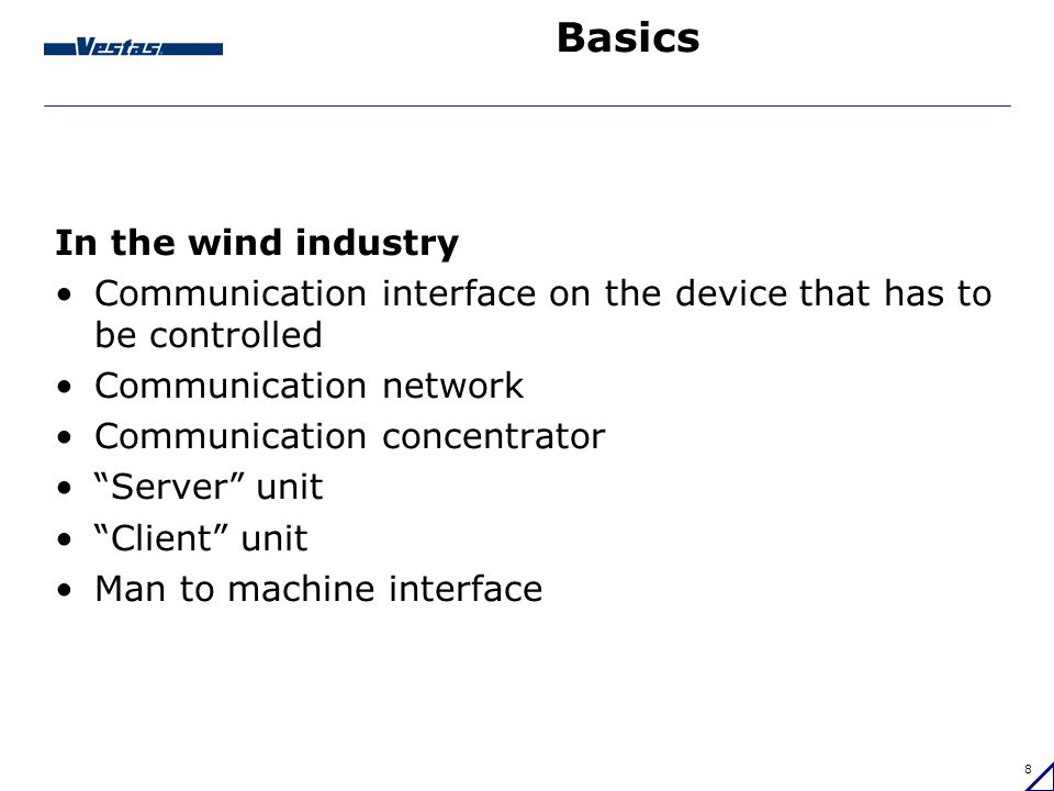 Basics In the wind industry