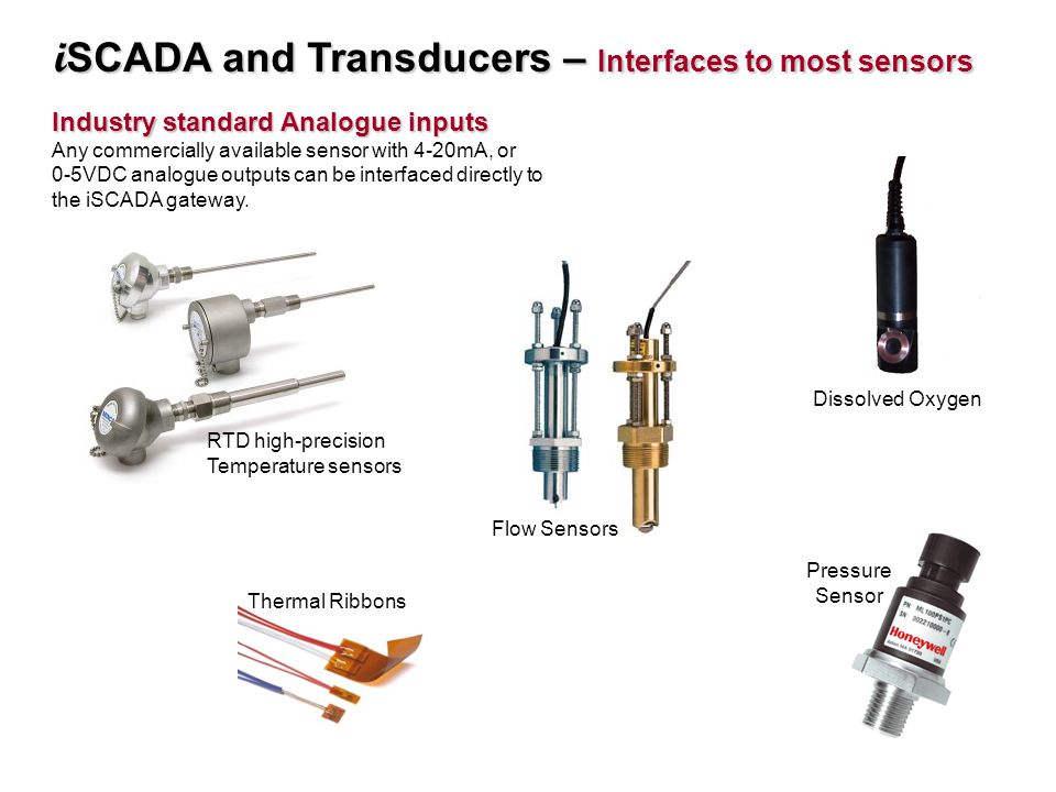 iSCADA and Transducers – Interfaces to most sensors