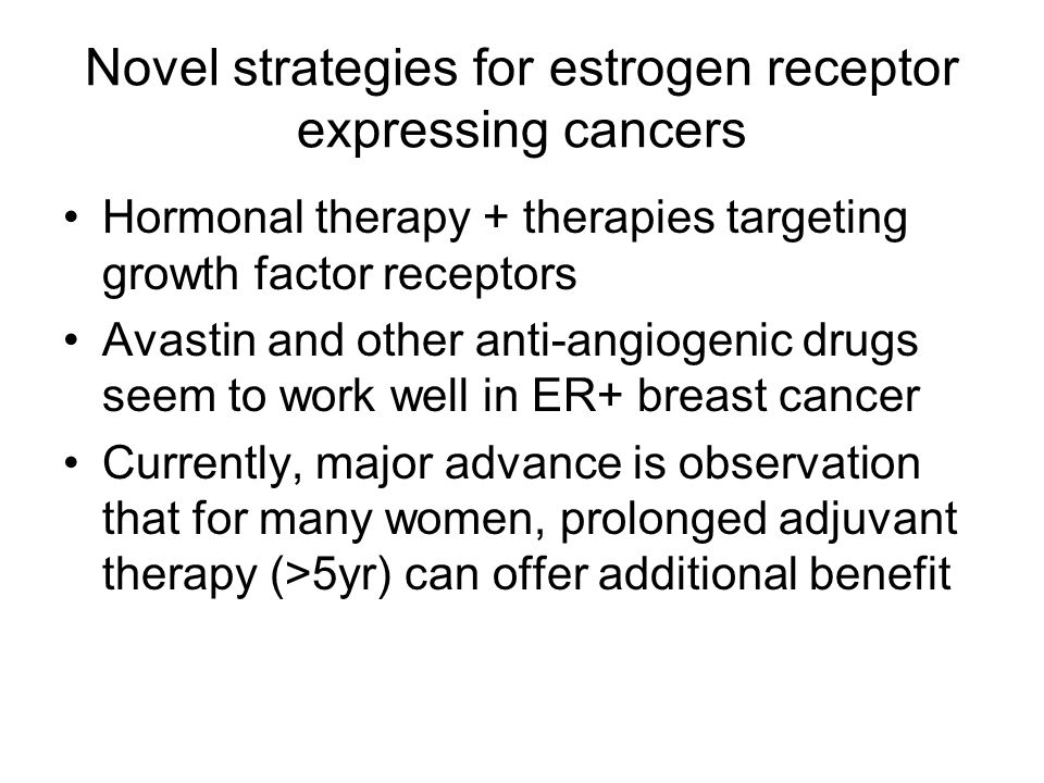 Novel strategies for estrogen receptor expressing cancers
