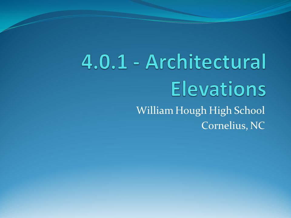 Architectural Elevations