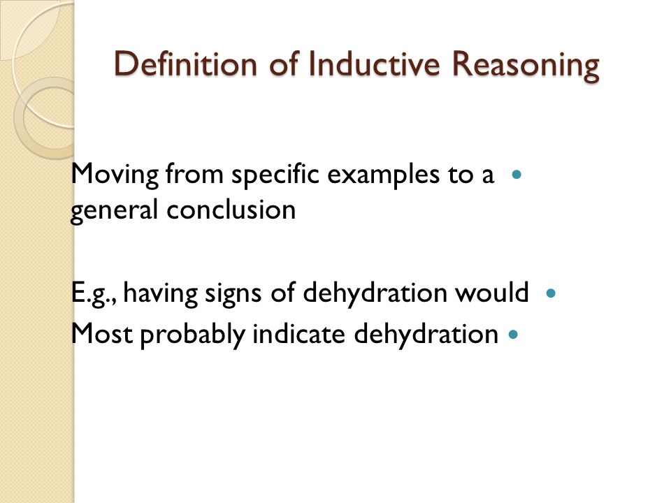 Definition of Inductive Reasoning