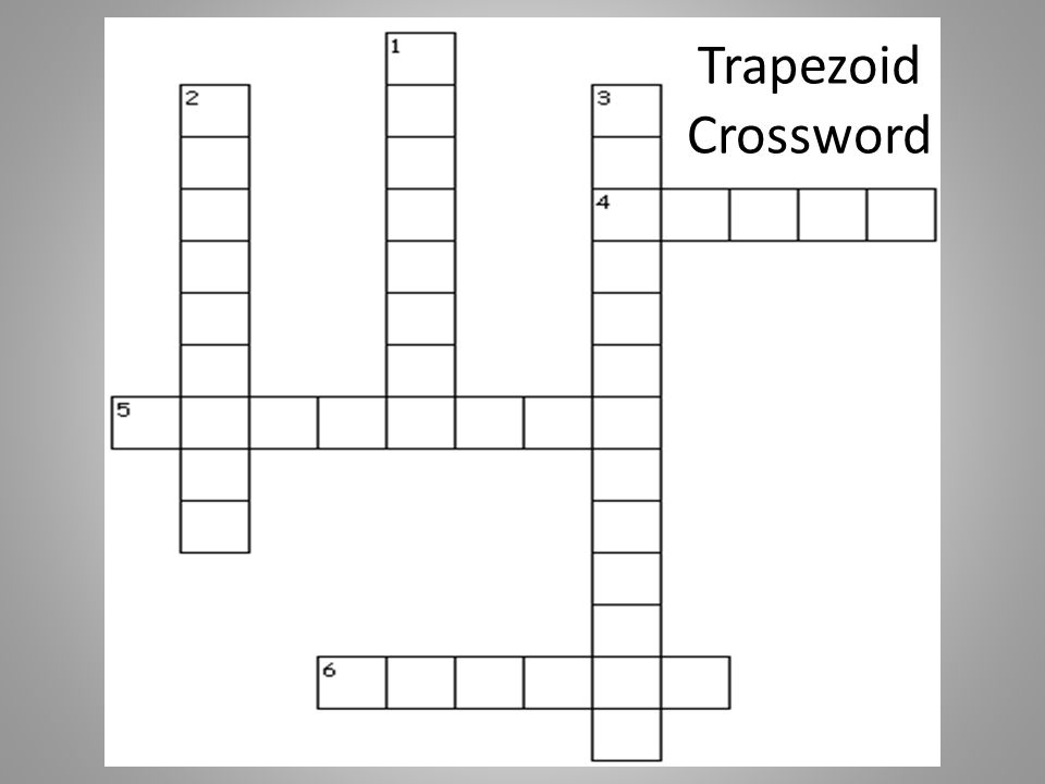 Trapezoid Crossword
