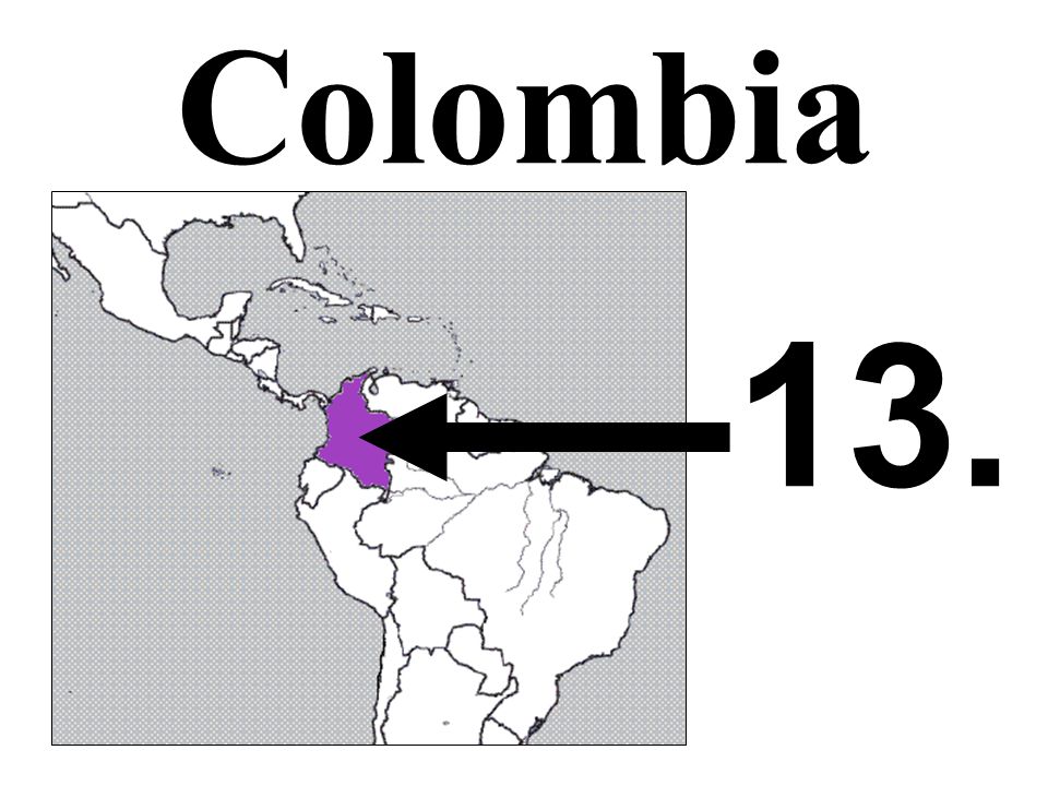 Colombia 13.